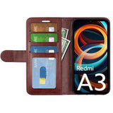 Xiaomi Redmi A3 Pung Cover med Magnetisk Lukning - Brun