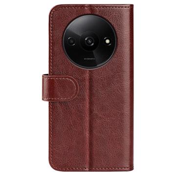 Xiaomi Redmi A3 Pung Cover med Magnetisk Lukning - Brun