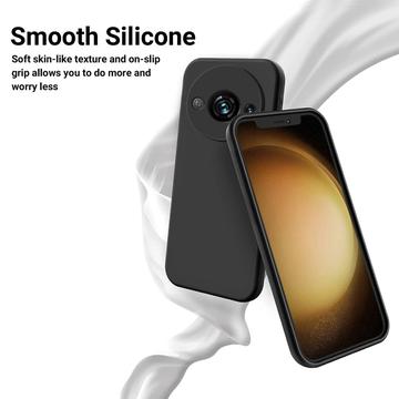 Xiaomi Redmi A3x Liquid Silikone Cover med Strop - Sort