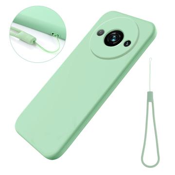 Xiaomi Redmi A3x Liquid Silikone Cover med Strop - Grøn