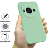 Xiaomi Redmi A3x Liquid Silikone Cover med Strop - Grøn