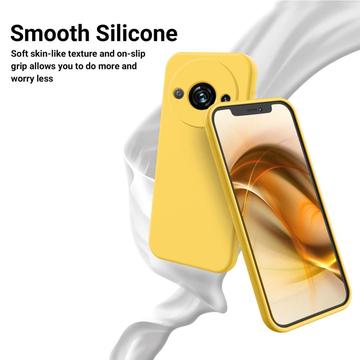 Xiaomi Redmi A3x Liquid Silikone Cover med Strop - Gul