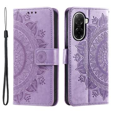 Xiaomi Redmi A5 4G/Poco C71 Mandala Series Etui med Pung - Lilla