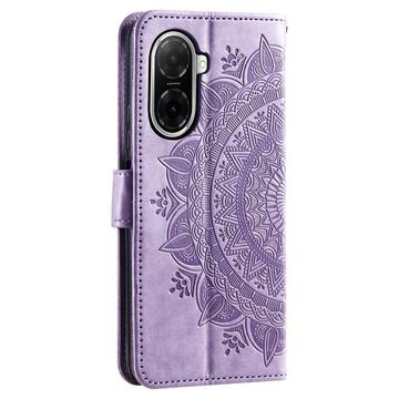 Xiaomi Redmi A5 4G/Poco C71 Mandala Series Etui med Pung - Lilla