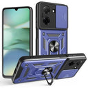 Xiaomi Redmi A5 4G/Poco C71 Roterende Ring Hybrid Cover med Kameraskjold - Blå