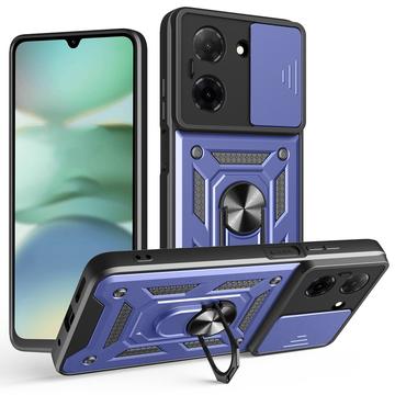 Xiaomi Redmi A5 4G/Poco C71 Roterende Ring Hybrid Cover med Kameraskjold - Blå