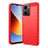 Xiaomi Redmi A7 Pro Børstet TPU Cover - Karbonfiber - rød