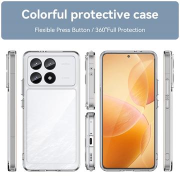 Xiaomi Redmi K70/K70 Pro/Poco F6 Pro Anti-Shock Hybrid Cover - Gennemsigtig