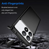 Xiaomi Redmi K70/K70 Pro/Poco F6 Pro Børstet TPU Cover - Karbonfiber - Sort