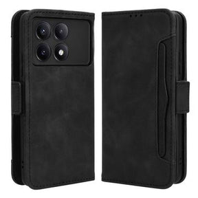 Xiaomi Redmi K70/K70 Pro/Poco F6 Pro Pung Cover med Kortholder - Sort