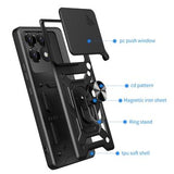 Xiaomi Redmi K70/K70 Pro/Poco F6 Pro Roterende Ring Hybrid Cover med Kameraskjold - Blå