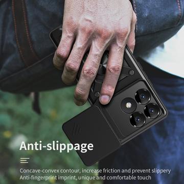 Xiaomi Redmi K70/K70 Pro/Poco F6 Pro Roterende Ring Hybrid Cover med Kameraskjold - Blå