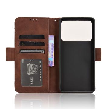 Xiaomi Redmi K70 Ultra Pung Cover med Kortholder - Brun
