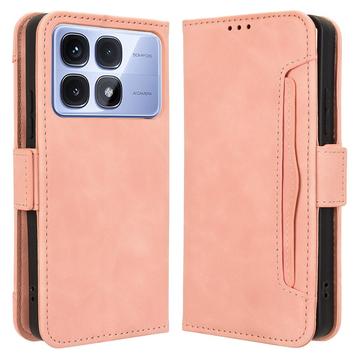 Xiaomi Redmi K70 Ultra Pung Cover med Kortholder - Pink
