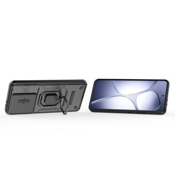 Xiaomi Redmi K70 Ultra Roterende Ring Hybrid Cover med Kameraskjold - Sort