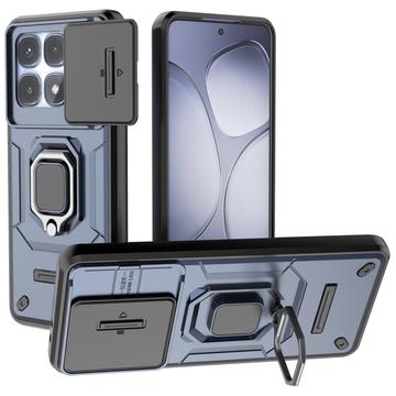 Xiaomi Redmi K70 Ultra Roterende Ring Hybrid Cover med Kameraskjold - Blå