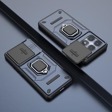 Xiaomi Redmi K70 Ultra Roterende Ring Hybrid Cover med Kameraskjold - Blå