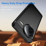 Xiaomi Redmi K80/Poco F7 Pro Børstet TPU Cover - Karbonfiber - Sort
