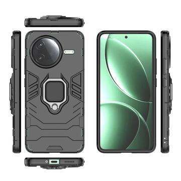 Xiaomi Redmi K80/Poco F7 Pro Hybrid Cover med Ring Holder - Sort