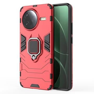 Xiaomi Redmi K80/Poco F7 Pro Hybrid Cover med Ring Holder - Rød