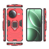 Xiaomi Redmi K80/Poco F7 Pro Hybrid Cover med Ring Holder - Rød