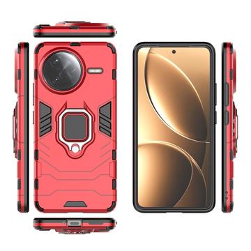 Xiaomi Redmi K80 Pro/Poco F7 Ultra Hybrid Cover med Ring Holder - Rød