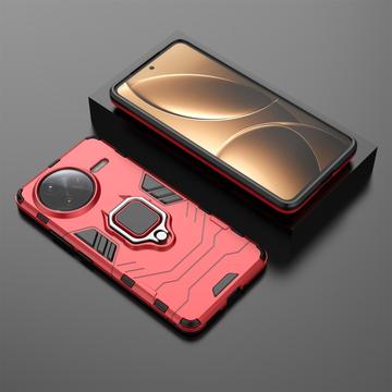 Xiaomi Redmi K80 Pro/Poco F7 Ultra Hybrid Cover med Ring Holder - Rød