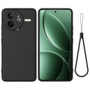 Xiaomi Redmi K80 Pro/Poco F7 Ultra Flydende silikone cover med håndrem - sort