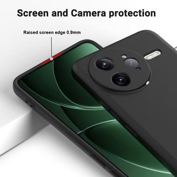 Xiaomi Redmi K80 Pro/Poco F7 Ultra Flydende silikone cover med håndrem - sort