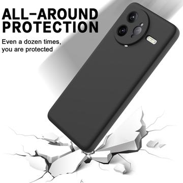 Xiaomi Redmi K80 Pro/Poco F7 Ultra Flydende silikone cover med håndrem - sort