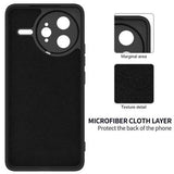 Xiaomi Redmi K80 Pro/Poco F7 Ultra Flydende silikone cover med håndrem - sort