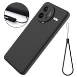 Xiaomi Redmi K80 Pro/Poco F7 Ultra Flydende silikone cover med håndrem - sort