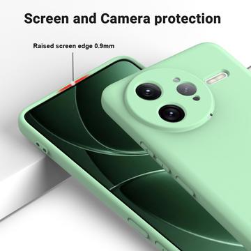 Xiaomi Redmi K80 Pro/Poco F7 Ultra Flydende silikone cover med håndrem - grøn