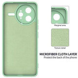 Xiaomi Redmi K80 Pro/Poco F7 Ultra Flydende silikone cover med håndrem - grøn