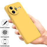 Xiaomi Redmi K80 Pro/Poco F7 Ultra Flydende silikone cover med håndrem - gul