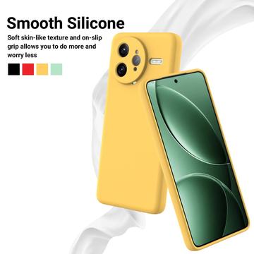 Xiaomi Redmi K80 Pro/Poco F7 Ultra Flydende silikone cover med håndrem - gul