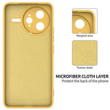 Xiaomi Redmi K80 Pro/Poco F7 Ultra Flydende silikone cover med håndrem - gul