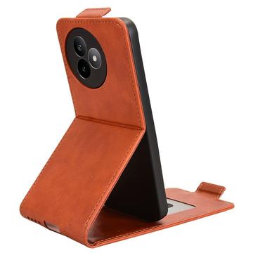 Xiaomi Redmi K80 Ultra lodret flip-etui med stativ - Brun
