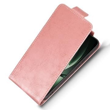 Xiaomi Redmi K80 Ultra lodret flip-etui med stativ - rosaguld