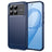 Xiaomi Redmi K90/Poco F8 Pro Børstet TPU Cover - Karbonfiber - blå