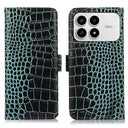 Xiaomi Redmi K90/Poco F8 Pro Crocodile Series Læderpung med RFID - Grøn