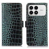 Xiaomi Redmi K90/Poco F8 Pro Crocodile Series Læderpung med RFID - Grøn