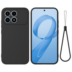 Xiaomi Redmi K90 Flydende silikone cover med håndrem - sort