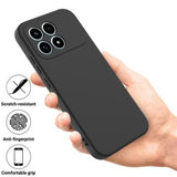 Xiaomi Redmi K90 Flydende silikone cover med håndrem - sort