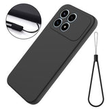 Xiaomi Redmi K90 Flydende silikone cover med håndrem - sort