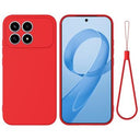 Xiaomi Redmi K90 Flydende silikone cover med håndrem - rød