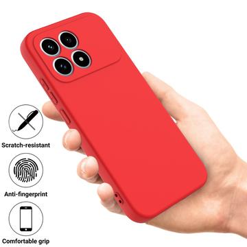Xiaomi Redmi K90 Flydende silikone cover med håndrem - rød