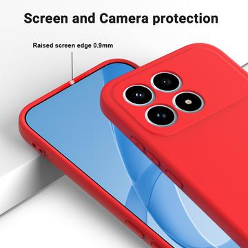 Xiaomi Redmi K90 Flydende silikone cover med håndrem - rød
