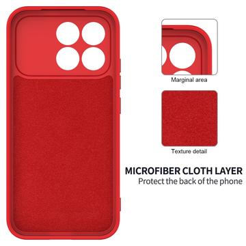 Xiaomi Redmi K90 Flydende silikone cover med håndrem - rød