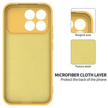 Xiaomi Redmi K90 Flydende silikone cover med håndrem - gul